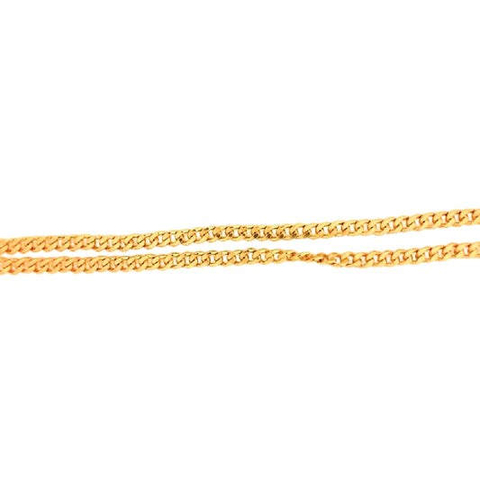 18 Inch Yellow Gold Filled Curb Necklace
