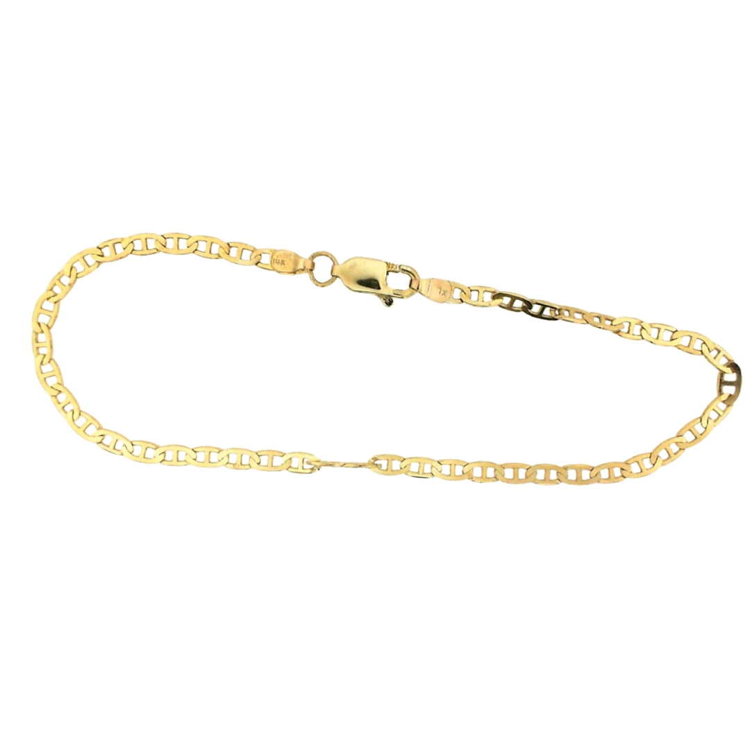 Yellow Gold Flat Anchor Bracelet