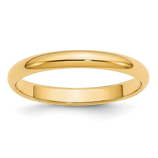 Yellow Gold Half Round Wedding Band