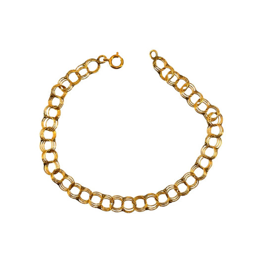 Yellow Gold Charm Link Bracelet