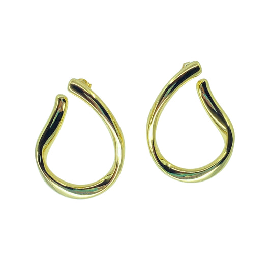 Yellow Sterling Silver Twist Earring