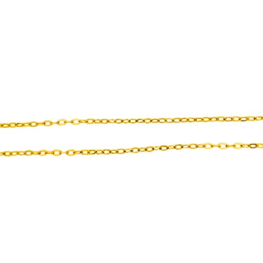 Yellow Gold FIlled Nugget Paperclip Neckace