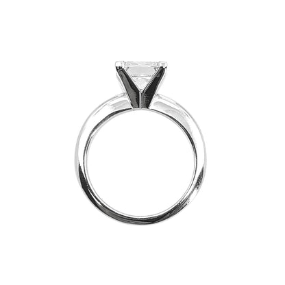 2.5 Carat Princess Cut Cubic Zirconia In 14K White Gold