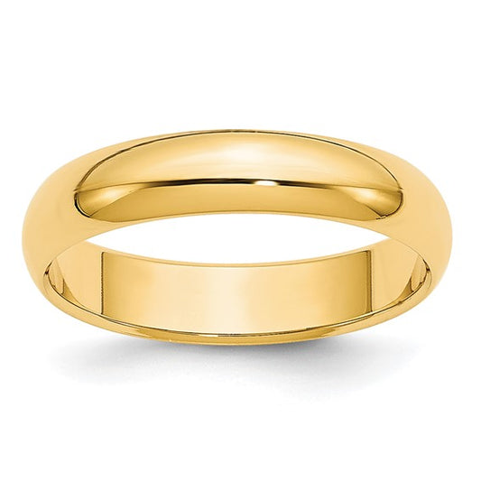 Yellow Gold Half Round 4MM Wedding Band