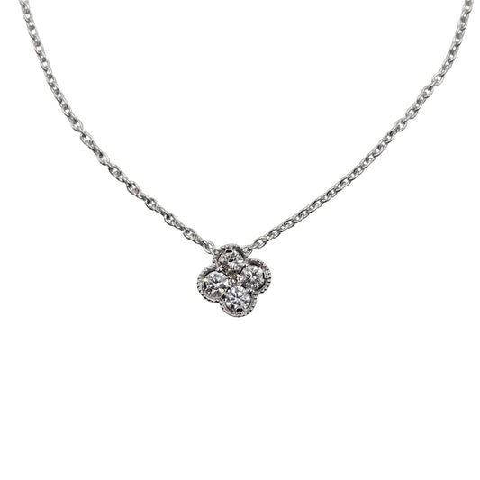 Four Diamond Cluster Necklace