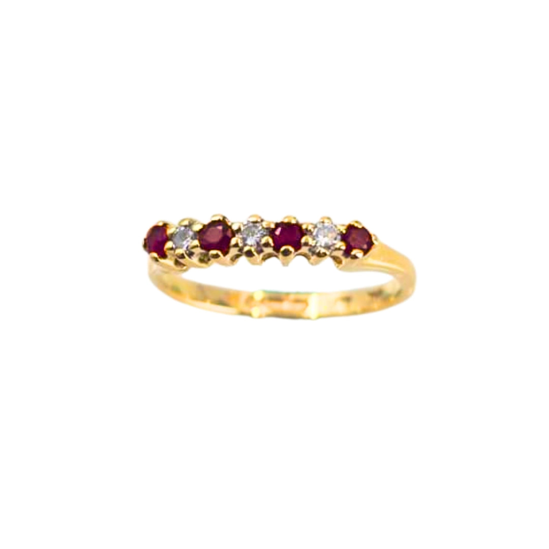 Yellow Gold Ruby and Diamond Ring