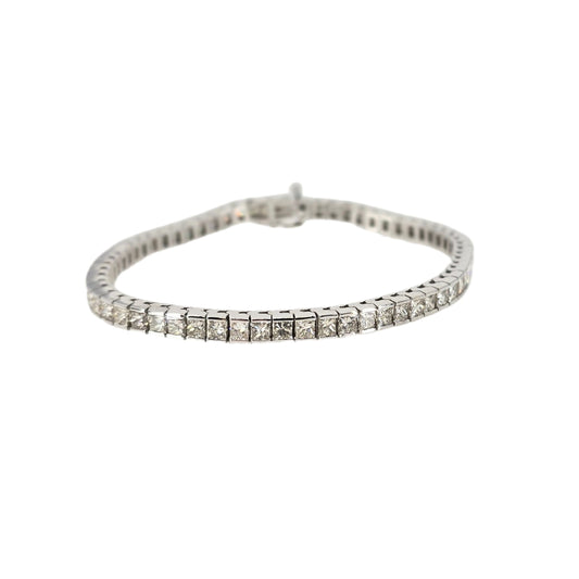 White Gold Princess Diamond Tennis Bracelet