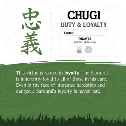 8.5 Inch Bushido Bracelet Chugi: Duty and Loyalty