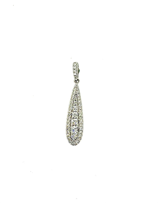 White Gold Diamond Teardrop Pendant