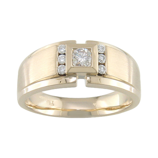 Men's Yellow Gold Diamond Ring