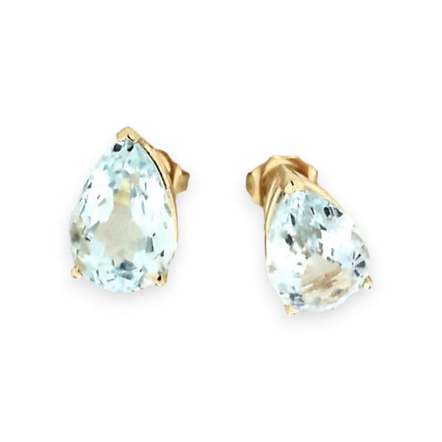 Yellow Gold Aqua Studs