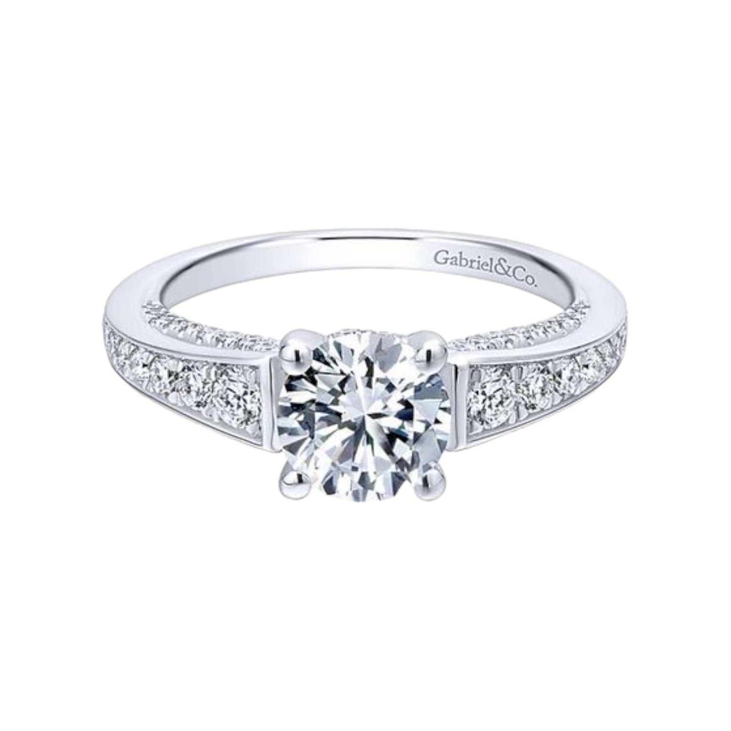 White Gold Cathedral Engagement Ring