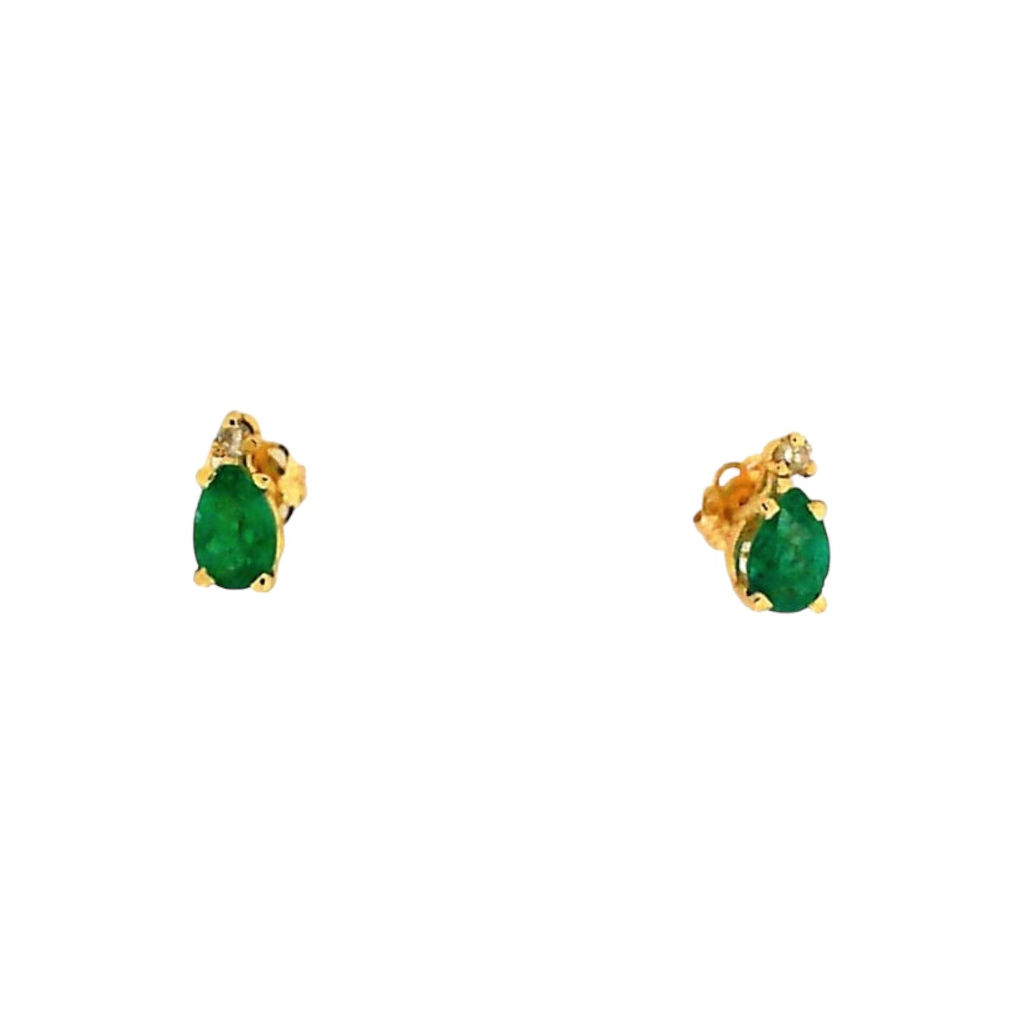 Emerald and Diamond Studs