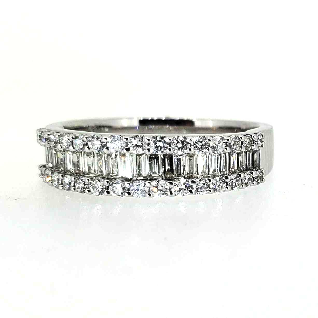 White Gold Baguette Diamond Wedding Band