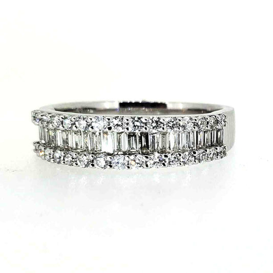 White Gold Baguette Diamond Wedding Band