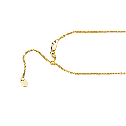 10 Karat Yellow Gold Diamond Cut Wheat Necklace