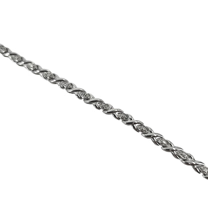 Sterling Silver Hugs and Kisses Bracelet