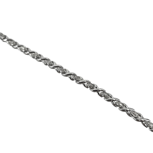 Sterling Silver Hugs and Kisses Bracelet