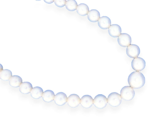14 Karat Filigree Graduated Strand Necklace with Round Pearls