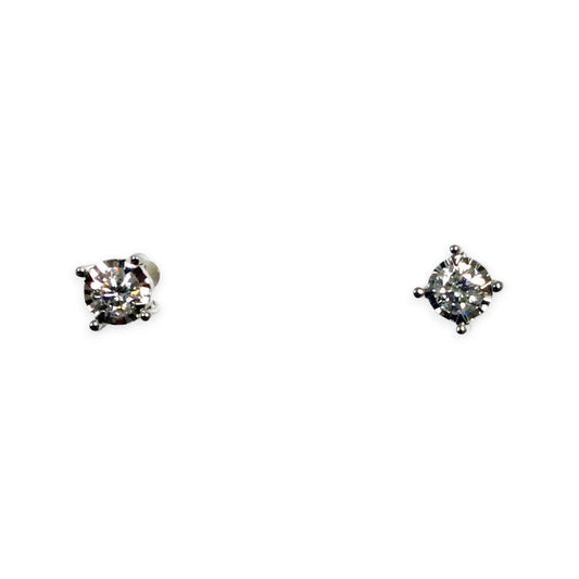 White Gold 0.50 Carat Illusion Set Diamond Studs