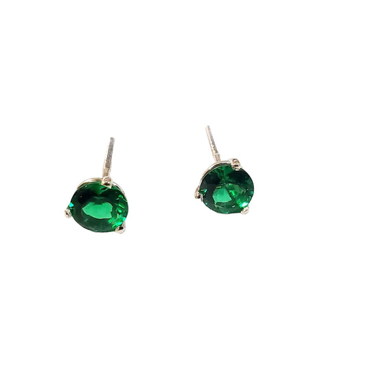 14 Karat Emerald Martini Earrings