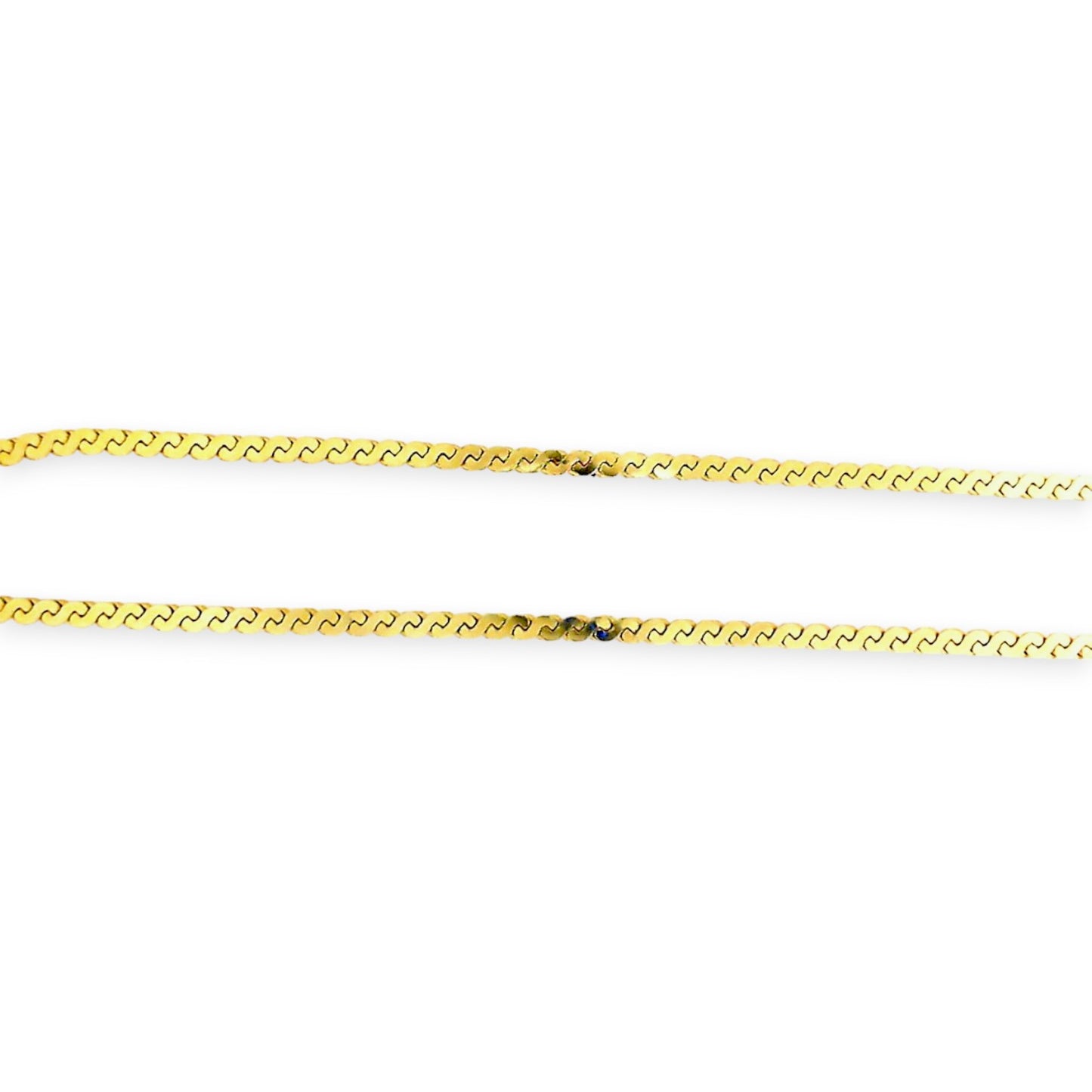 Yellow Gold 18 Inch Serpentine Chain