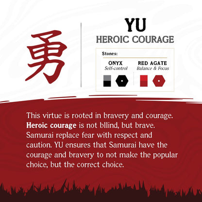 8.75 Inch Bushido Bracelet Yu: Heroic Courage