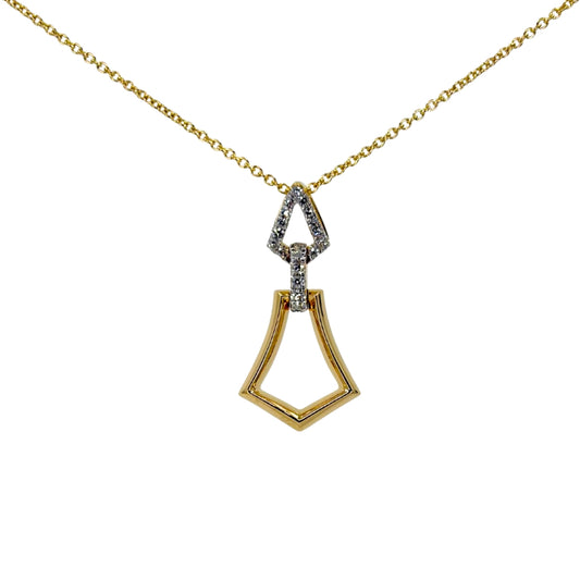 Round Diamond Geometric Necklace