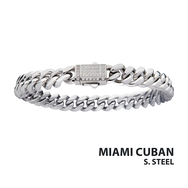 8MM Stainless Steel Miami Cuban Chain Bracelet