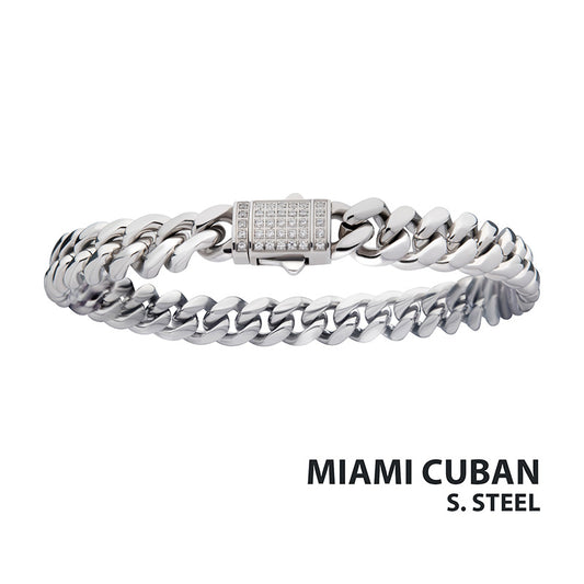 8MM Stainless Steel Miami Cuban Chain Bracelet