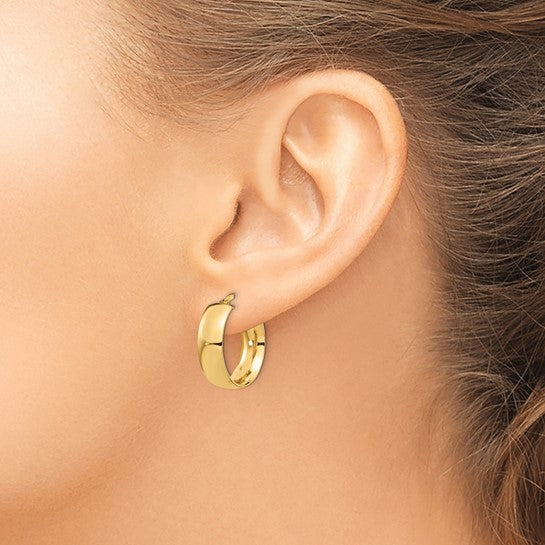 Yellow Gold Medium Hoop Earrings