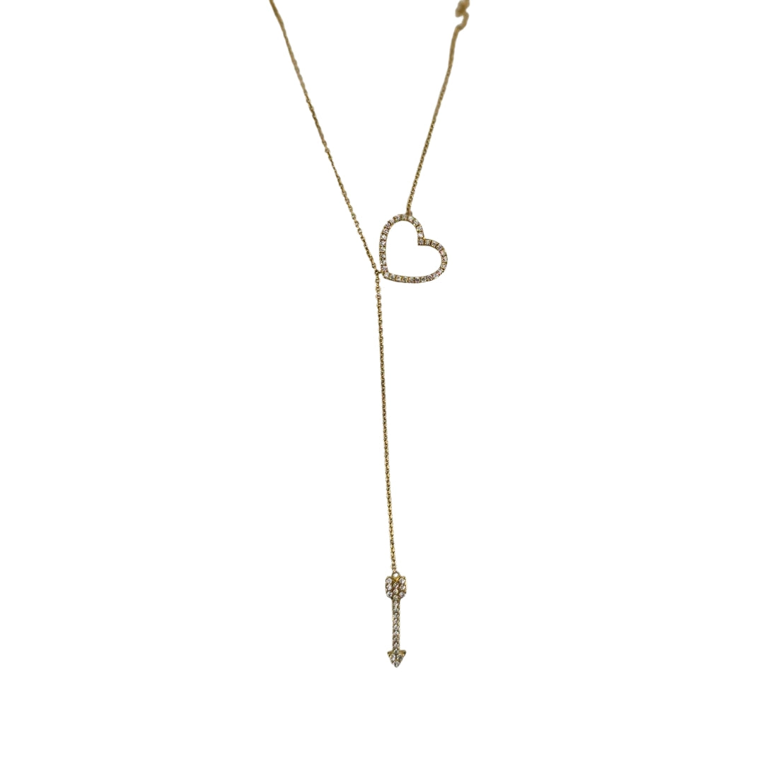 Diamond Asymmetrical Heart Necklace