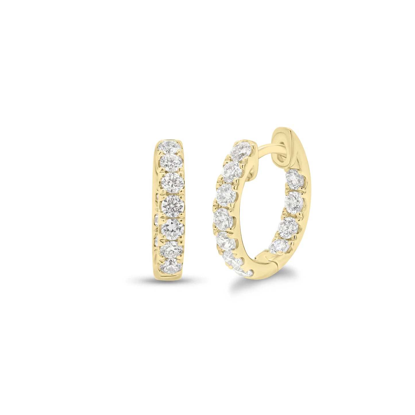 Yellow Gold Lab Diamond Huggy Earrings