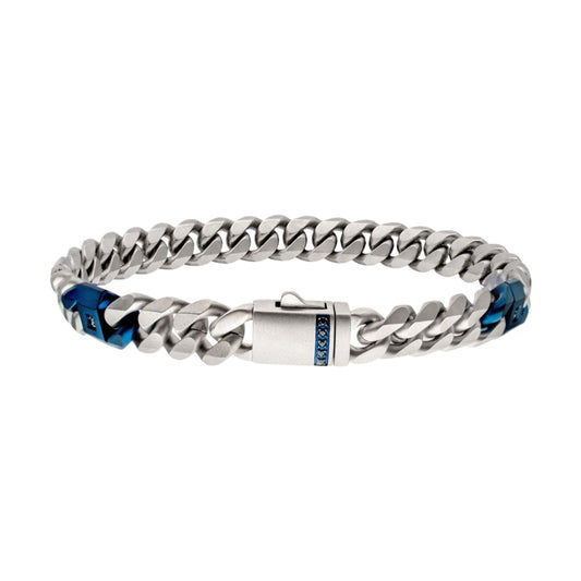 Blue Ion Black Sapphire Curb Bracelet