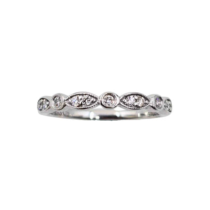 White Gold Gabriel&Co Milgrain Diamond Ring