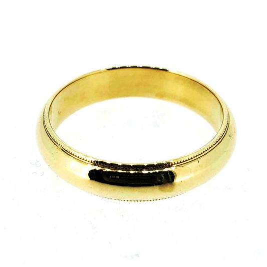 Yellow Gold Milgrain Band