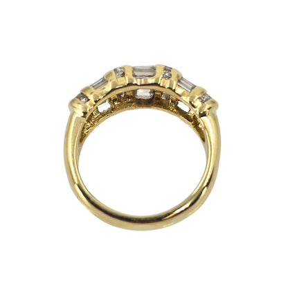 Yellow Gold Channel Set Baguette Diamond Ring