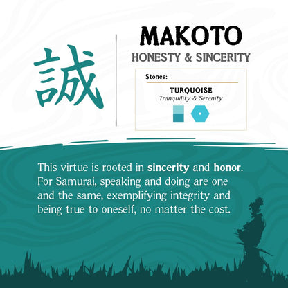 8.25 Inch Bushido Bracelet Makoto: Honesty and Sincerity