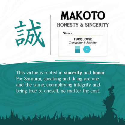 7.75 Inch Bushido Bracelet Makoto: Honesty and Sincerity