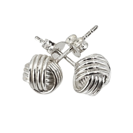 Sterling Silver Love Knot Earrings