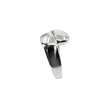 White Sterling Silver Bypass Ring