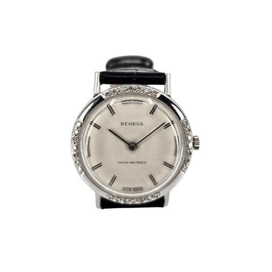 White Gold Dress Benrus Watch