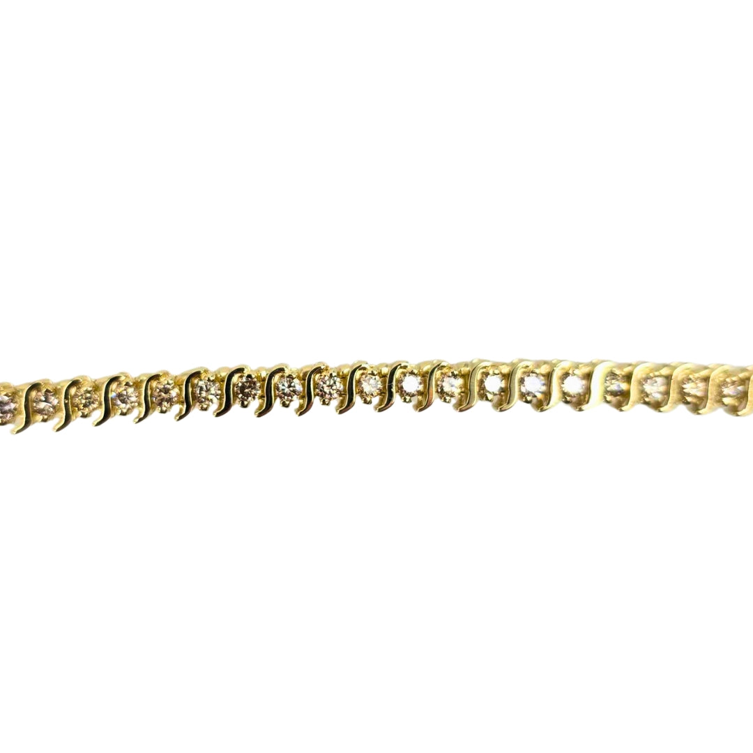 Round Diamond S Link Bracelet