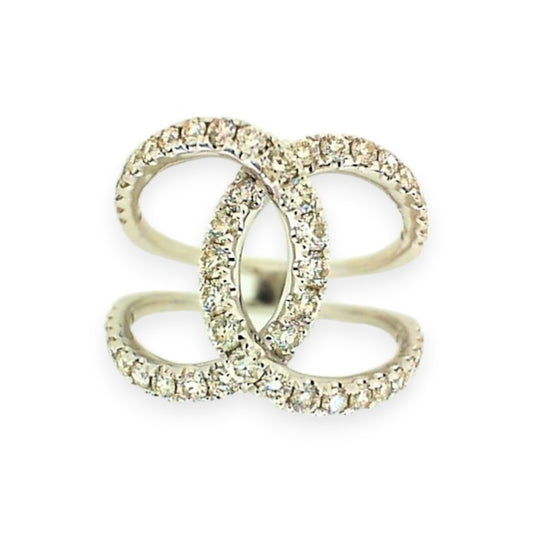 White Gold Open Space Ring