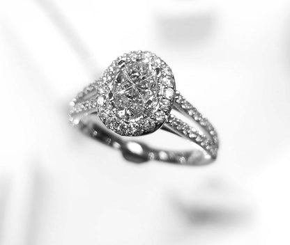White Gold Multi-Diamond Engagement Ring