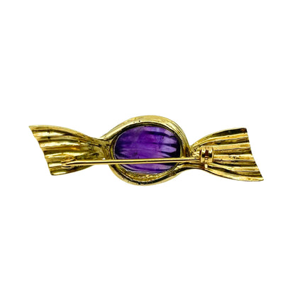 Hard Candy Design Cabochon Amethyst Pin