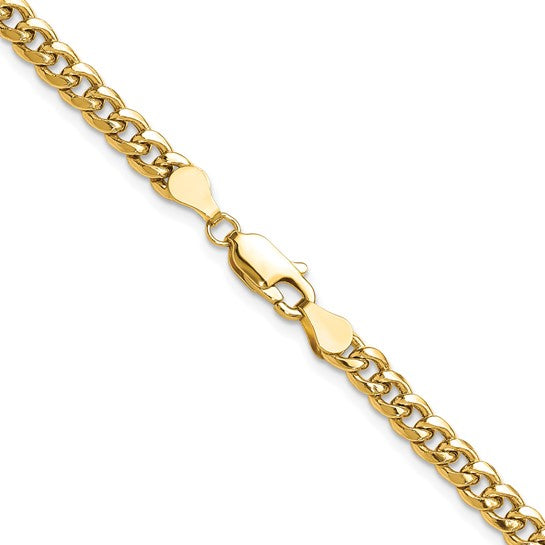 4.5MM Yellow Gold Cuban Necklace