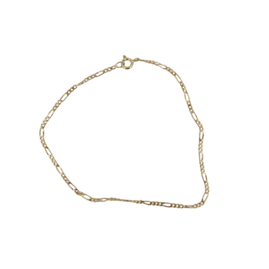 Vintage Yellow Gold Figaro Style Anklet