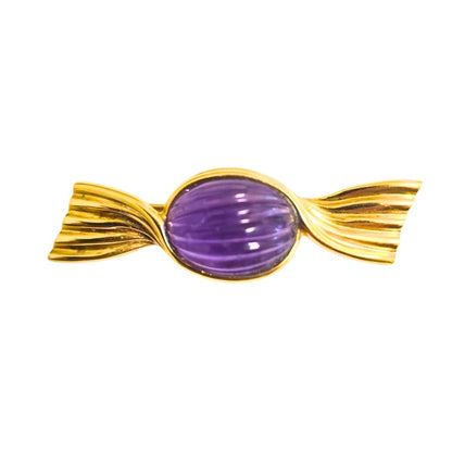 Hard Candy Design Cabochon Amethyst Pin