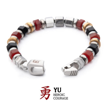 8.75 Inch Bushido Bracelet Yu: Heroic Courage